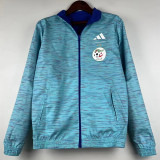 2023 Algeria Dark blue & Sky Blue Double Sided Windbreaker (双面风衣)