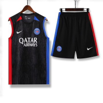 23-24 PSG Black Tank top and shorts suit