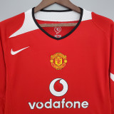 2005-2006 Man Utd Home Long sleeve Retro soccer jersey (长袖)