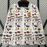 23-24 Man Utd White & Black Double Sided Windbreaker (双面风衣)