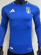 24-25 Italy Home Long Sleeve Player Version Soccer Jersey (长袖球员)