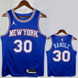 21-22 KNICKS RANDLE #30 Blue Top Quality Hot Pressing NBA Jersey (Trapeze Edition) 飞人版