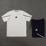 24-25 AD White Training Short Suit #3333(High Quality)纯棉纱