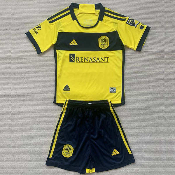 24-25 Nashville SC Home Kids Soccer Jersey (带章)