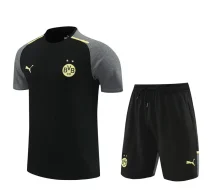 24-25 Dortmund Black Training Short Suit (100%Cotton)纯棉