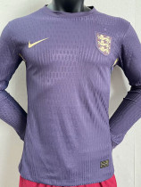 24-25 England Away Long Sleeve Player Version Soccer Jersey (长袖球员)