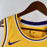 22-23 LAKERS SAKURA #28 Yellow Top Quality Hot Pressing NBA Jersey(圆领)