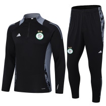 24-25 Algeria Black Half Pull Tracksuit (半拉链)