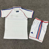 1998 France Home Kids Retro Soccer Jersey(右胸带小字)