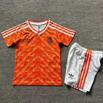1988 Netherlands Home Kids Retro Soccer Jersey