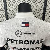 2024 F1 Mercedes White Polo Racing Suit (有领)