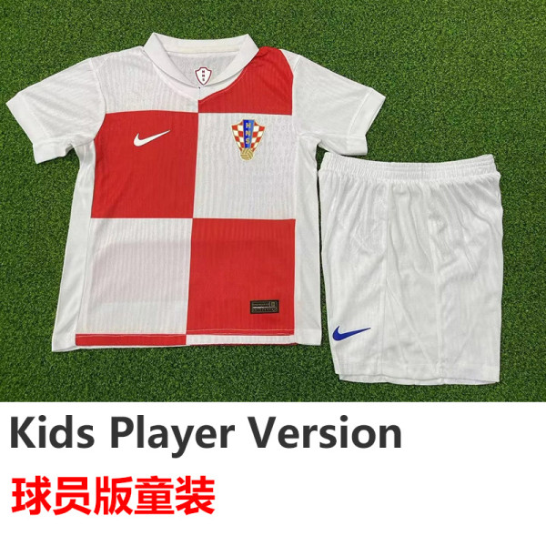 24-25 Croatia Home Kids Player Version Soccer Jersey (球员童装)