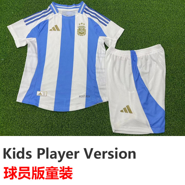 24-25 Argentina Home Kids Player Version Soccer Jersey (球员童装)