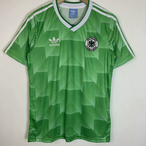 1988-1990 Germany Away Green Retro Soccer Jersey