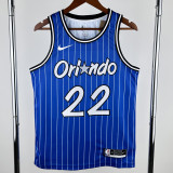 2018-2019 Magic WAGNER #22 Blue Retro Top Quality Hot Pressing NBA Jersey (条纹)