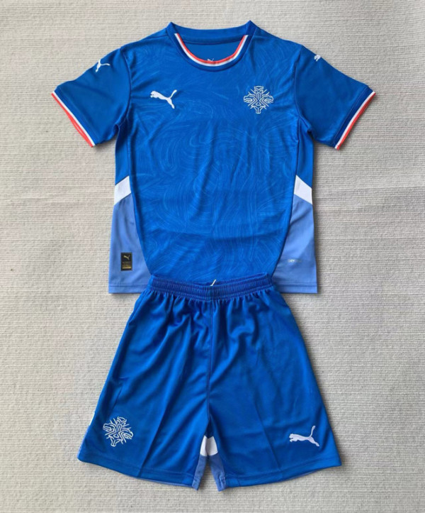 24-25 Iceland Home Kids Soccer Jersey