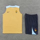 24-25 France Yellow Tank top and shorts suit