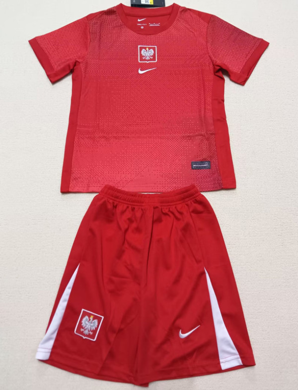 24-25 Poland Away Kids Soccer Jersey