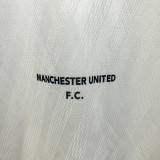 1996-1997 Man Utd Away White Retro Soccer Jersey