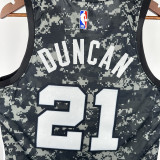 SA Spurs DUNCAN #21 Camouflage color Top Quality Hot Pressing NBA Jersey