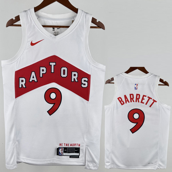 22-23 Raptors BARRETT #9 White Top Quality Hot Pressing NBA Jersey