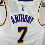 22-23 Lakers ANTHONY #7 White Top Quality Hot Pressing NBA Jersey(圆领)