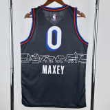 20-21 76ERS MAXEY #0 Black City Edition Top Quality Hot Pressing NBA Jersey