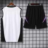 24-25 Germany White Black Tank top and shorts suit