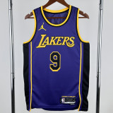 22-23 LAKERS JAMES JR. #9 Purple Top Quality Hot Pressing NBA Jersey (Trapeze Edition) 飞人版