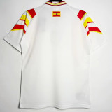 1996 Spain Away White Retro Soccer Jersey