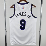 22-23 LAKERS JAMES JR. #9 White City Edition Top Quality Hot Pressing NBA Jersey