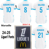 24-25 Marseille Home Player Version Soccer Jersey