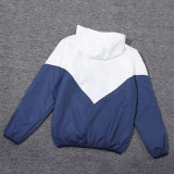 24-25 Sao Paulo White&Royal Blue Windbreaker