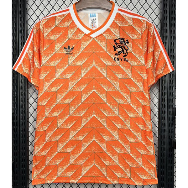 1988 Netherlands Home Retro Soccer Jersey（队标缕空）