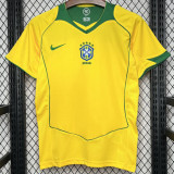 2004 Brazil Home Retro Soccer Jersey