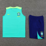 24-25 Brazil Light Green Tank top and shorts suit