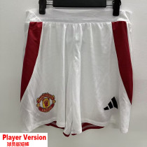 24-25 Man Utd Home Player Version Shorts Pants (球员短裤)