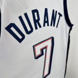 2024 Olympic Game USA DURANT # 7 White Basketball Jersey