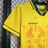 1993-1994 Brazil Home Yellow Retro Soccer Jersey