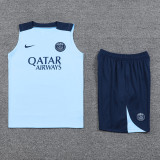 24-25 PSG Light blue Tank top and shorts suit