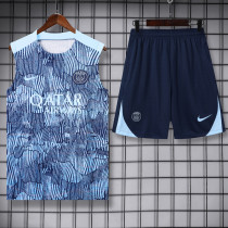 24-25 PSG Light blue Tank top and shorts suit