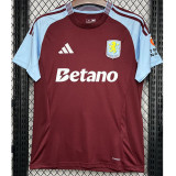 24-25 Aston Villa Home Fans Soccer Jersey