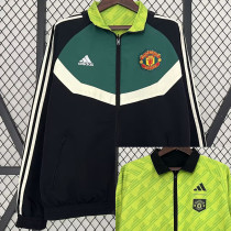 2024 Man Utd Black & Green Double Sided Windbreaker (双面风衣)