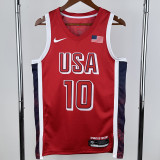 2024 Olympic Game USA TATUM # 10 Red Basketball Jersey