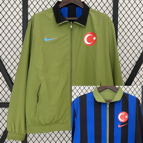 24-25 Turkey Green & Blue Double Sided Windbreaker (双面风衣)