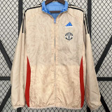 24-25 Man Utd Blue & khaki Double Sided Windbreaker (双面风衣)