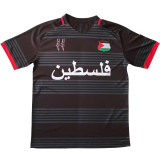 24-25 Palestina FC Black Fans Soccer Jersey 红袖边