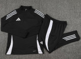 2024 AD Black Half Pull Tracksuit (半拉链)