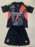 24-25 RMA Black GoalKeeper Kids Soccer Jersey