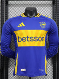 24-25 Boca Juniors Home Long Sleeve Player Version Soccer Jersey (长袖球员)